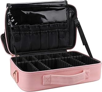 Relavel Rolling Makeup Case, Makeup Backpack Professional Makeup Artist Train Case