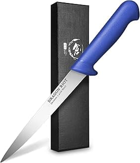 DRAGON RIOT Premium Fish Fillet Knife 8 inch Boning Knife for Meat Cutting Stainless Fish Fillet Turkey Carving Knife