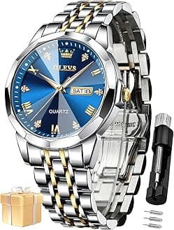 Watch for Man Analog Quartz Dress Diamond Business Stainless Steel Watches Waterproof Luminous Date Luxury Wrist Watches