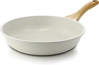 SENSARTE White Ceramic Nonstick Frying Pan (White, 9.5 Inch)