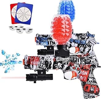 Electric Gel Ball Blaster Gun, Automatic Splatter Blaster with 40000+, Splat Ball Blasters - Summer Outdoor Activities Team Shooting Games for 14+ Years Old