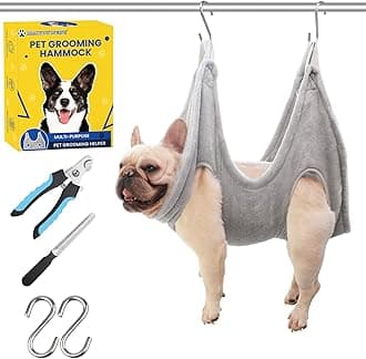 Dog Grooming Kit - Hammock, Harness, Nail Clipper for Cats and Dogs, Claw Care (S)