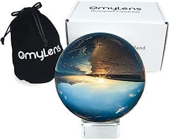Professional 60mm Crystal Ball Lens with Stand and Silk Bag, Magic Ball Decorative (6cm/2.36 Inch) Set