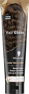 Schwarzkopf Hair Gloss Shine Treatment Cacao Brown 150ml, Semi-Permanent Hair Dye, Temporary Hair Treatment to Condition and Colour Hair, Contains Coconut Oil, Enhances Colour and Reduces Breakage