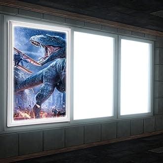 18" x 24" LED Backlit Poster Outer Frame Movie Poster Frame Art Picture Light Box Advertising Display Frame Movie Poster Light Box Home Theater Wall Mounted for Movie Poster Advertising Display