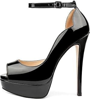 Women's Platform Stiletto Heels Shoes Peep Toe Pumps 6 inch Heels for Dress Wedding Party