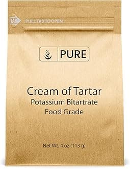 Cream of Tartar (4 oz) Pure & Natural, Baking & Cleaning, DIY Bath Bombs & More, Eco-Friendly Packaging