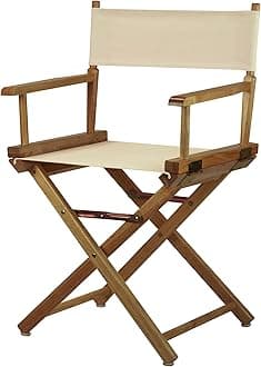 18-Inch , Natural Frame/Natural/Wheat Canvas : Casual Home Frame Canvas Director Chair, 18", Natural/Wheat