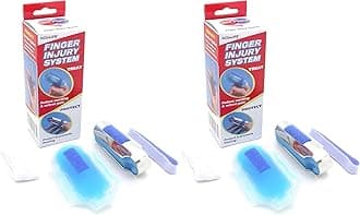 Acu-Life Finger Treatment Kit | Pain Relief and Recovery | Hot and Cold | Includes Finger Split and Gel Pack, Various, 4 Piece Set (Pack of 2)
