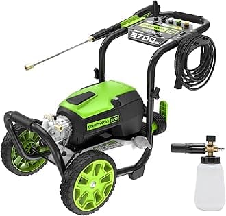 Greenworks 2700 PSI Electric Pressure Washer for Heavy-Duty Home & Outdoor Cleaning, 2.3 GPM Corded Power Washer for Driveways, Patios & Siding, Push-Button Start, CSA Certified