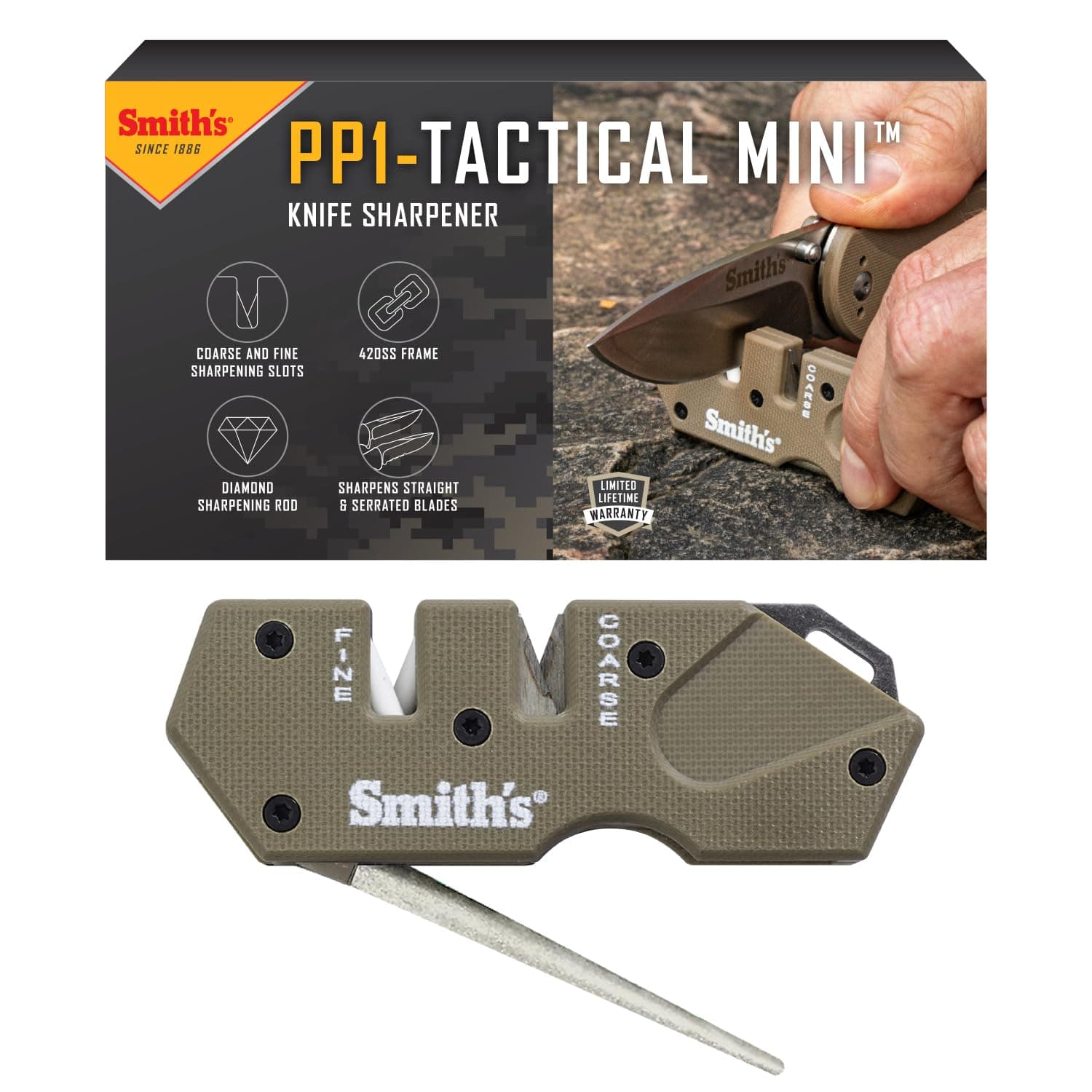 Smith'sPP1 Tactical Mini Sharpener Desert Tan