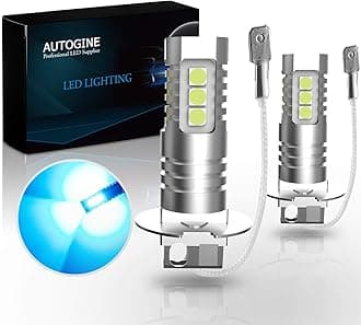 H3 LED Fog Light Bulbs, 2000 Lumens Extremely Bright 3030-SMD H3 LED Bulbs with Projector for Auto Motorcycle Cars Trucks SUV Fog DRL Lights(8000K Ice Blue)