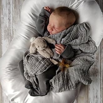 CHAREX Lifelike Reborn Baby Dolls - 18 Inch - Realistic Baby Doll Feeling Realistic Real Life Baby Dolls Sleeping Baby Doll Lifelike Newborn Boy Weighted Soft Handmade with Accessories for Kids 3+