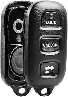 Key Fob Keyless Entry Remote Shell Case & Pad fits Toyota Camry Corolla Matrix Sienna Solara / Pontiac Vibe (GQ43VT14T)