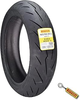 Diablo Rosso IV 180/55-17 73W Rear Motorcycle Tire - High Performance, Durable, & Reliable Tire for Super Sport Bikes w/Keychain