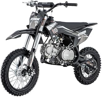 X-PRO 125cc Kids Dirt Bike Pit Bike Youth Dirt Pit Bike with 4-Speed Semi-Automatic Transmission, Big 14"/12" Tires!