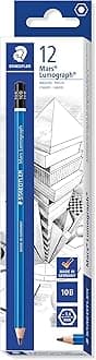 100-10B Mars Lumograph Graphite Pencils for Drawing & Sketching - 10B (Box of 12)