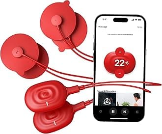 PowerDot 2.0 - DUO - Smart Electric Muscle Stimulator - Smart TENS Device (Red)