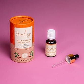 NIRMALAYA 100% Pure & Natural Sandalwood Essential oil | Best Aromatherapy Essential Oil for Diffuser | Essential oils for home fragrance | 15ml per bottle
