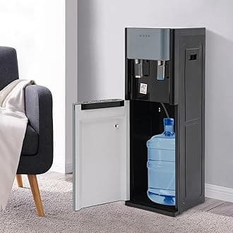 Bottom Loading Water Cooler Dispenser for 5 Gallon Bottles, Hot Cold Drink Water Dispenser 110V 620W Bottom-Loading Water-Cooler Hot & Cold Water Machine for Home Office