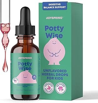 Potty Wise Drops – Natural Constipation Relief for Kids & Toddlers – Elderberry, Licorice Root Extract, Fennel Seed & Senna – Sugar-Free Vegan Liquid Blend Supplement (1 fl oz) 30 Servings