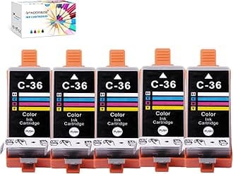F FINDERS&CO Compatible CLI-36 Color Ink Cartridge Replacement for Canon 35 36 PGI35 CLI36 Ink Work with Canon Pixma iP110 iP100 TR150 Printers (5C)