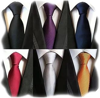 Lot 6 PCS Classic Men's Silk Tie Necktie Woven JACQUARD Neck Ties