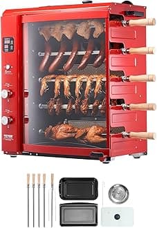 VEVOR Shawarma Grill Machine, 5 Strings of Barbecue Capacity, Chicken Shawarma Cooker Machine, Gas & Electric Broiler Gyro Rotisserie Oven Doner Kebab Machine, for Home Restaurant Kitchen Parties