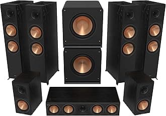 Klipsch 7.2.4 Ebony System - Model RP-8060FA II, RP-504C II, RP-600M II, RP-1400SW