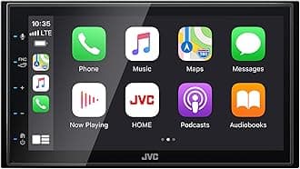 JVC KW-M560BT Apple CarPlay Android Auto Multimedia Player w/ 6.8" Capacitive Touchscreen, Bluetooth Audio and Hands Free Calling, MP3 Player, Double DIN, 13-Band EQ, SiriusXM, AM/FM Car Radio