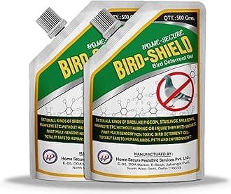 Home-Secure Bird-Shield Pigeon Repellent Gel | Non-Toxic & Eco-Friendly Anti-Bird Gel | Safe Bird Control Solution | Effective Bird Deterrent for Pigeon Control (100g, Pack of 2)