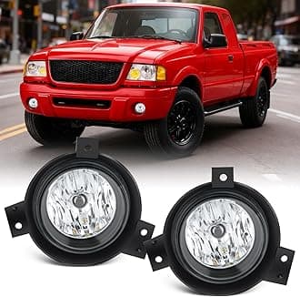 Nilight Fog Lights Assembly Compatible with 2001 2002 2003 Ford Ranger w/H10 12V 42W Bulbs Clear Lens Driver and Passenger Side