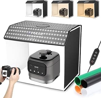 PULUZ Large Light Box, 24x16 inch Photo Studio Box, Photo Background Shooting Tents, Photography Light Tent, Portable Photo Studio Booth with 672 LED Lights & 4 Backdrop for Jewelry and Food Product