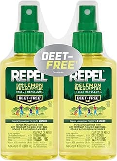 Repel Plant-Based Lemon Eucalyptus Insect Repellent, 4 Ounces, DEET-Free Pump Insect Repellent Repels Mosquitoes For 6 Hours With Plant-Based Ingredients, 2 Pack