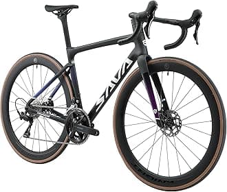 SAVADECKCarbon Road Bike,Lightweight Full Carbon Racing Bicycle with Shimano 105 R7120 24S Shift Groupset and Hydraulic Oil Disc Brake Bike