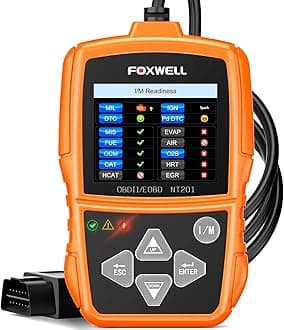 FOXWELL NT201 OBD2 Scanner Car Code Reader, Professional Auto Car Diagnostic Tool in Engine Fault Code Reader for all OBDII cars After 1996, support I/M Readiness, S-mog Check, Free Lifetime Update