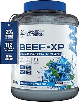Clear Hydrolysed Beef Protein Isolate Powder, Fruit Juice Style, Dairy Free, Lactose Free, Zero Sugar, Low Fat, 1.8kg - 60 Servings (Blue Raspberry)