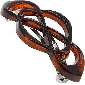 Camila Paris CP2425 French Hair Barrette for Girls Thick Hair, Decorative Hair Clip, Strong Hold Grip Barrette Hair Clips for Women, No Slip Styling French Hair Accessories for Women, Made in France