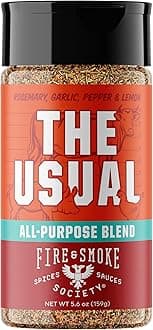 Fire & Smoke Society The Usual All Purpose BBQ Seasoning | BBQ Rubs for Smoking and Grilling | Chicken, Pork, Burgers | M 5.6 oz