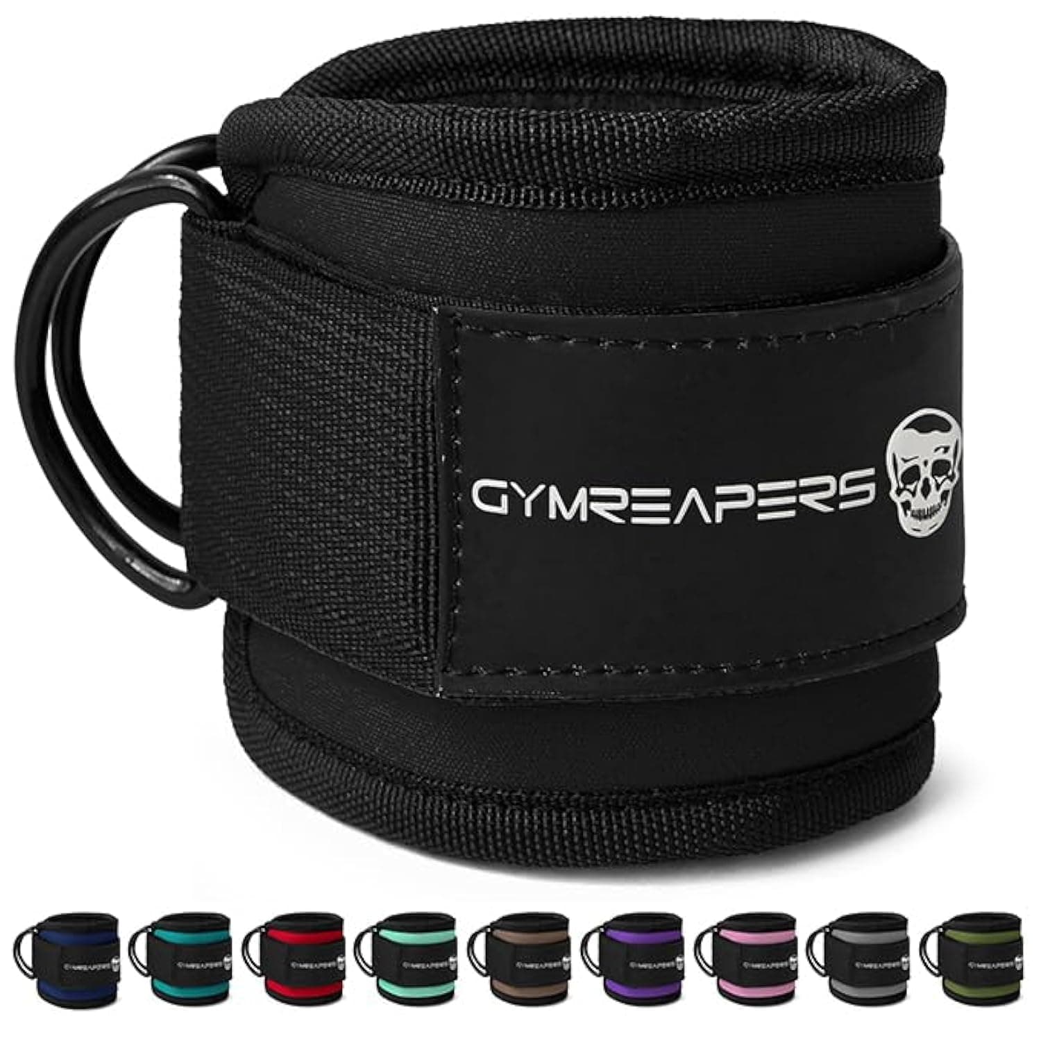Gymreapers Ankle Straps (Pair) For Cable Machine Kickbacks, Glute Workouts, Lower Body Exercises - Adjustable Leg Straps with Neoprene Padding