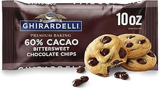 Ghirardelli Chocolate Baking Chips, Bittersweet Chocolate, 10 Oz.,(Pack of 6)
