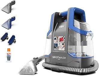 Vax SpotWash Duo Spot Cleaner | Lifts Spills and Stains from Carpets, Stairs, Upholstery | Dedicated Messy Tool for Pets – CDCW-CSXA, 1 Litre, Grey/Blue, 440W