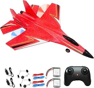 Remote Control Airplane for Ages Over 14 Years and Up,2CH Foam RC Planes Jet Wireless Toys,Hobby RC Glider Aircraft for Beginners Teen Adult Red