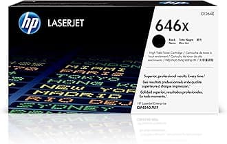 HP Original 646X Black High-Yield Toner Cartridge | Works Color LaserJet Enterprise CM4540 MFP Series | CE264X