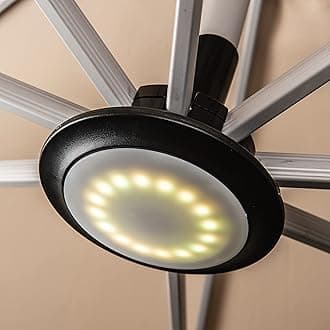 - PURPLE LEAF LED Cantilever Umbrella, Portable Rechargeable 12 Colors Changing for Patio Umbrellas, Camping Tents or Outdoor Use