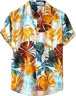 - Men's Casual Rayon Relaxed Fit Shirt Button Down Summer Shirts for Men | Stylish Printed | Short Sleeve | Trendy (Available in Plus Size and Combo Pack of 2)