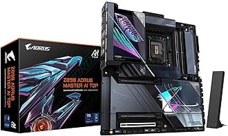 Z890 AORUS Master AI TOP Intel Core Ultra (Series 2) LGA 1851 Motherboard, E-ATX, DDR5, 4X M.2, PCIe 5.0, Thunderbolt 4, WIFI7, 10GbE LAN, EZ-Latch