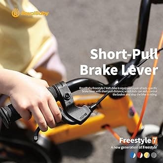 Royalbaby Freestyle-7 Kids Bike 14 16 18 20 Inch Wheel Dual Handbrakes Bicycle Beginners Boys Girls Cover Ages 3-10 Years, Kickstand and Water Bottle Included
