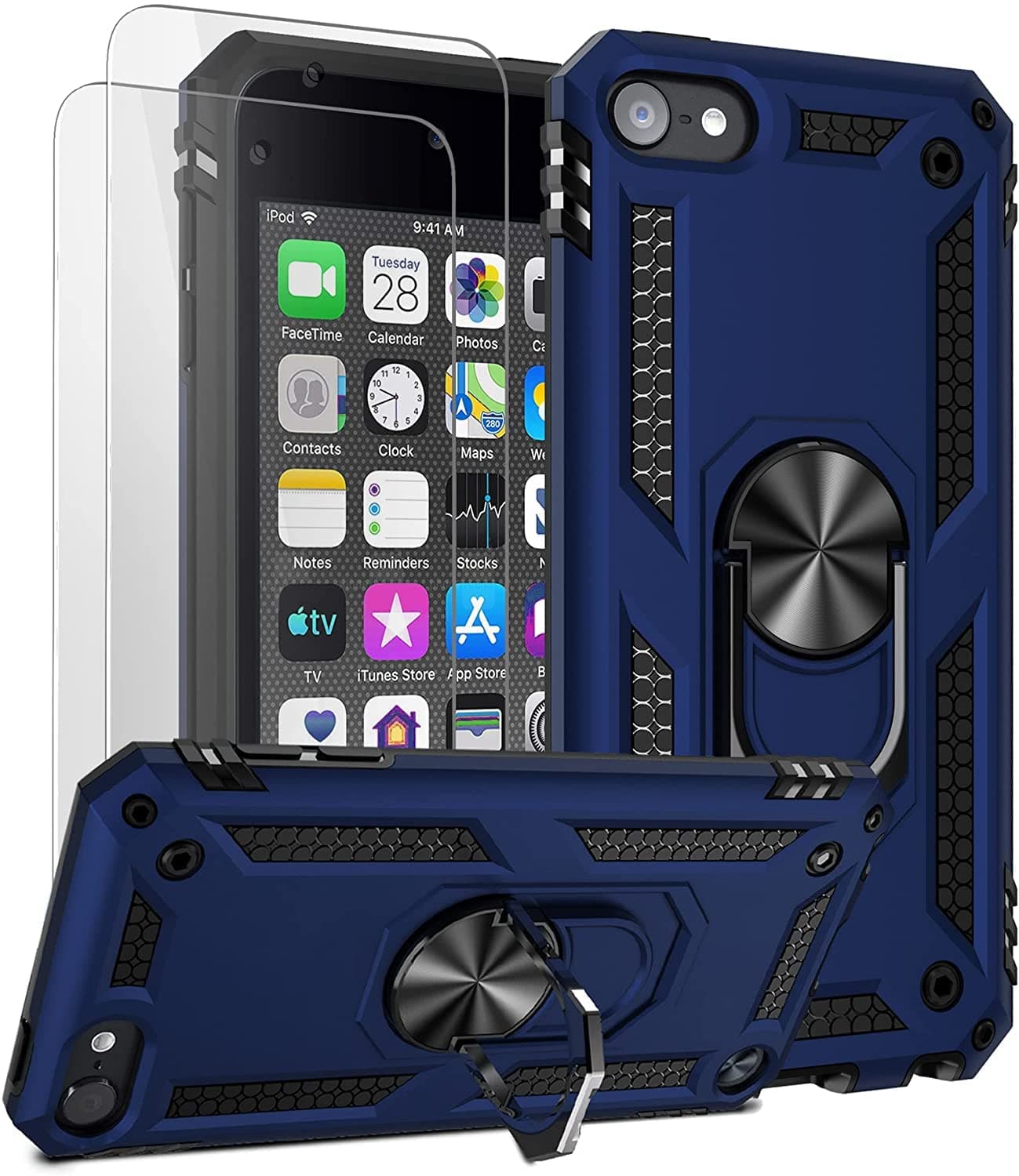 ULAK iPod Touch 7 Case, iPod Touch 5/6 [Military Grade] Dual Layer Protective...