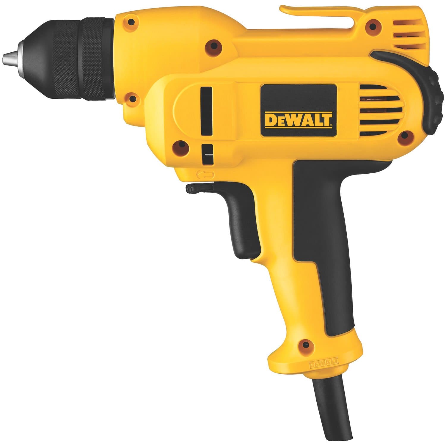 Drill, 8.0-Amp, 3/8-Inch, Variable Speed Trigger, Mid-Handle Grip for Comfort, Corded (DWD115K)